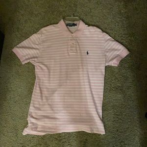Pink Stripped Polo Shirt